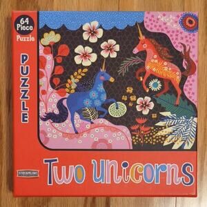 Streamline Imagined, Helen Dardjk Two Unicorns Puzzle - 64 Piece (EUC)